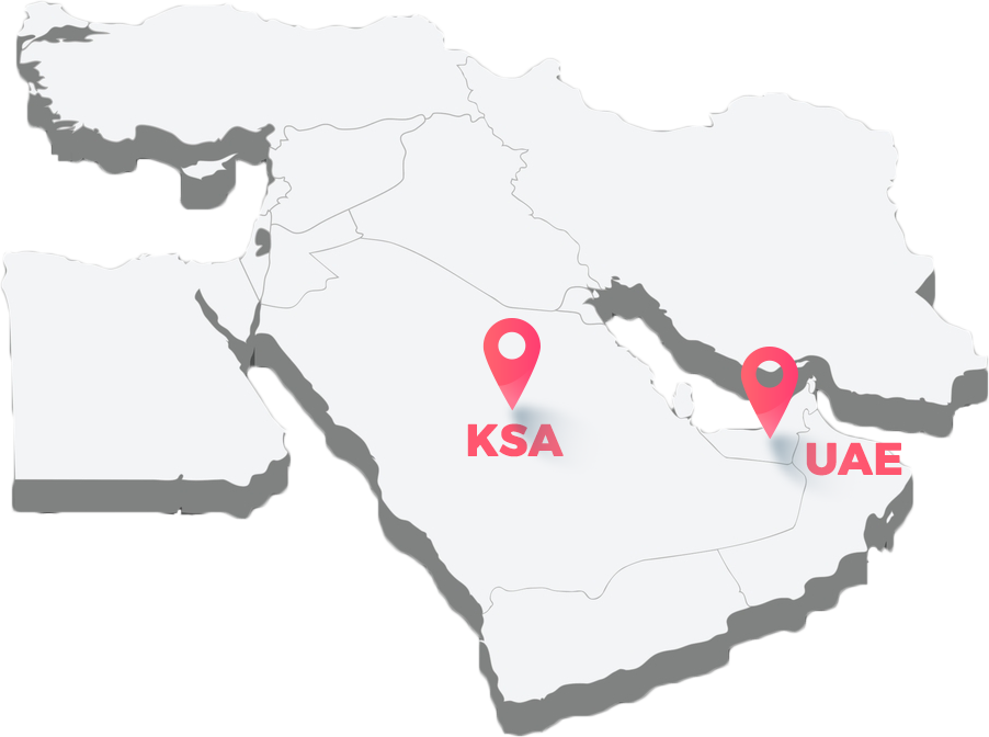 KSA & UAE Map